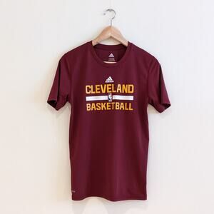 Adidas Cleveland Cavaliers Basketball Climalite Tee Size L/14-16 Wine